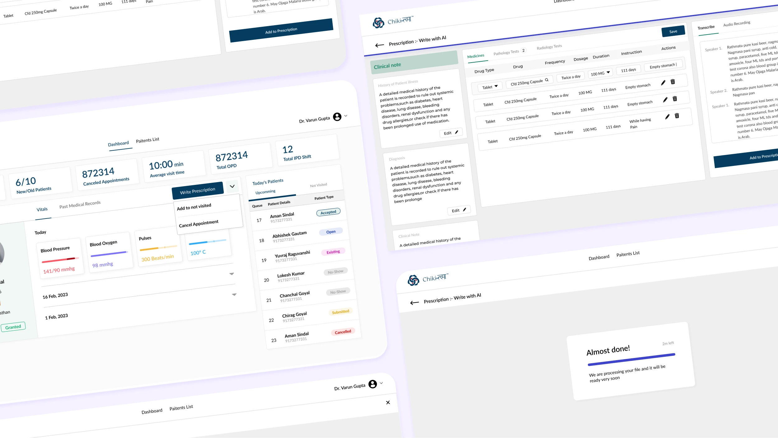 Prescription review and AI-assisted workflow